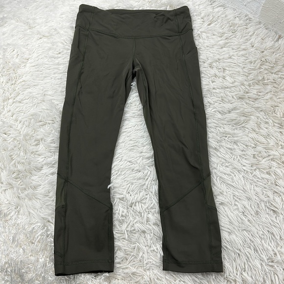 Lululemon Pace Rival Crop *Full-On Luxtreme 22" Dark Olive - Picture 1 of 5